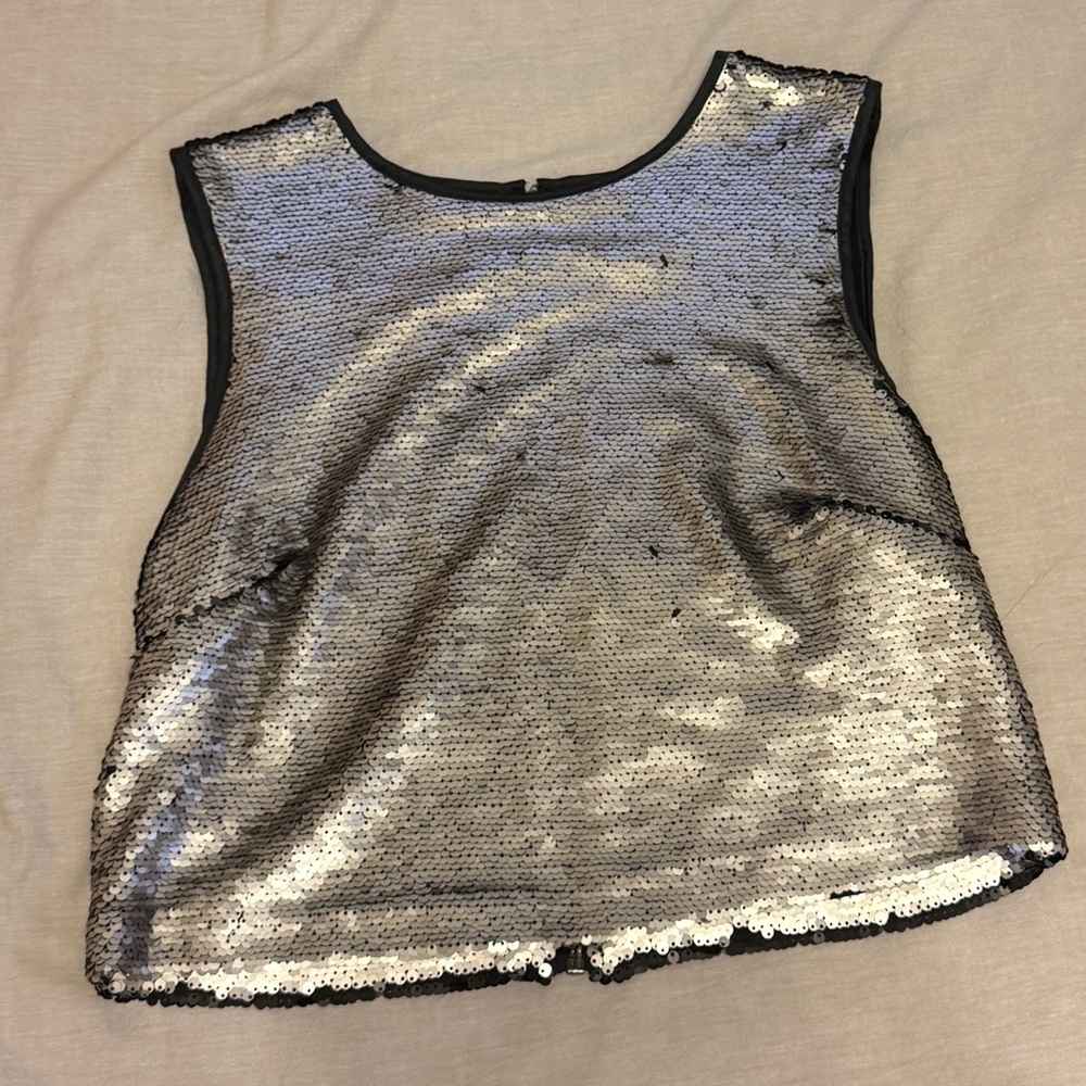 Silver Sequin Women’s Top